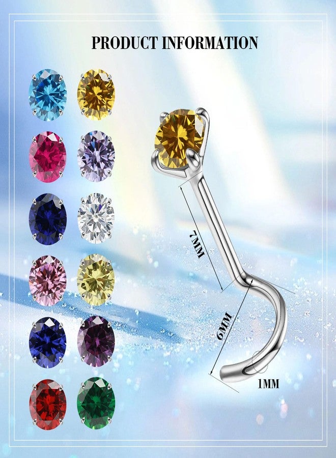 VDKIDKT Small Birthstone Nose Stud, 20G Nostril Solid 3mm Round CZ Nose Piercing Jewelry for Women Men Hypoallergenic Gold Nose Ring Stud with Tiny CZ Diamond (2.Feb-Amethyst) - Image 5